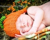 Little Pumpkin Crochet Hat - Newborn through 4T Sizes