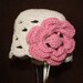 2 in 1 Beautiful Hand Crochet Beanie with Large Removable Clip Flower - Choose your own colors and Size - Newborn through 4T