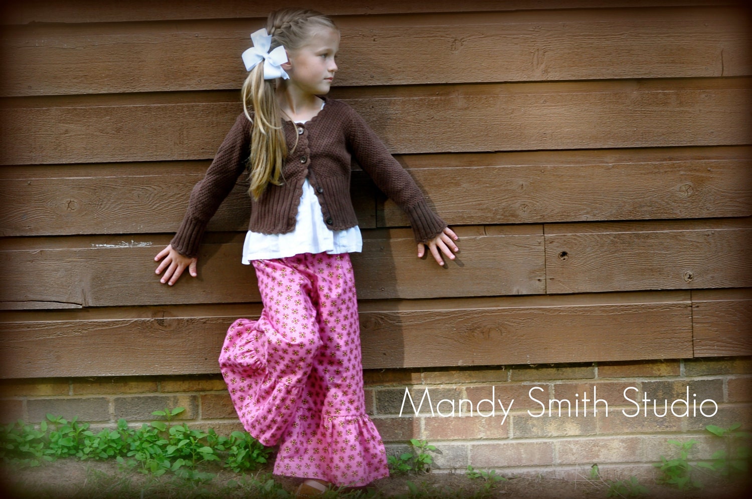 Ruffle Pants - Big Girl - Pretty in Pink - Ready to ship size 7