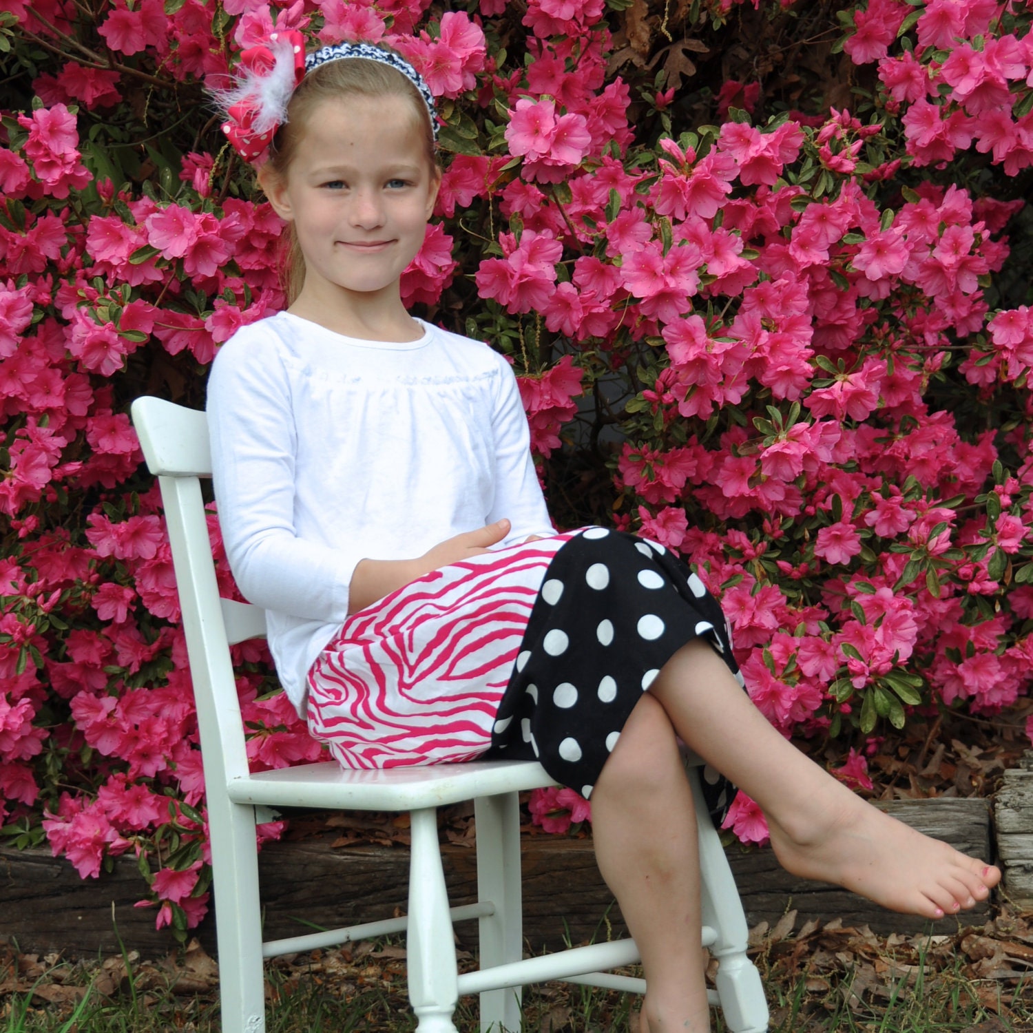 Pink Zebra Banded Twirl Skirt