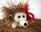 Little Hedgehog girl needle felted handmade toy