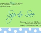 Boy Sip and See Printable Digital File