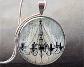 Lace Chandelier art pendant charm, resin pendant photo pendant (251)