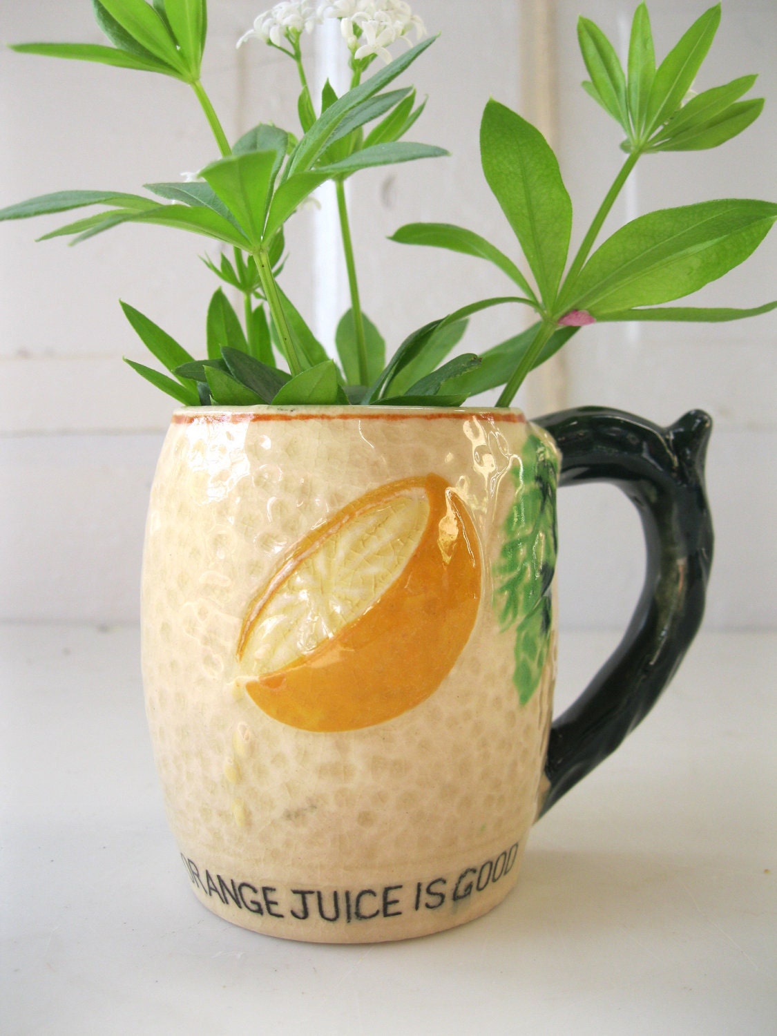 Vintage Mug/1940's/ Souvenir/ Orange Juice/ Small from Tessiemay