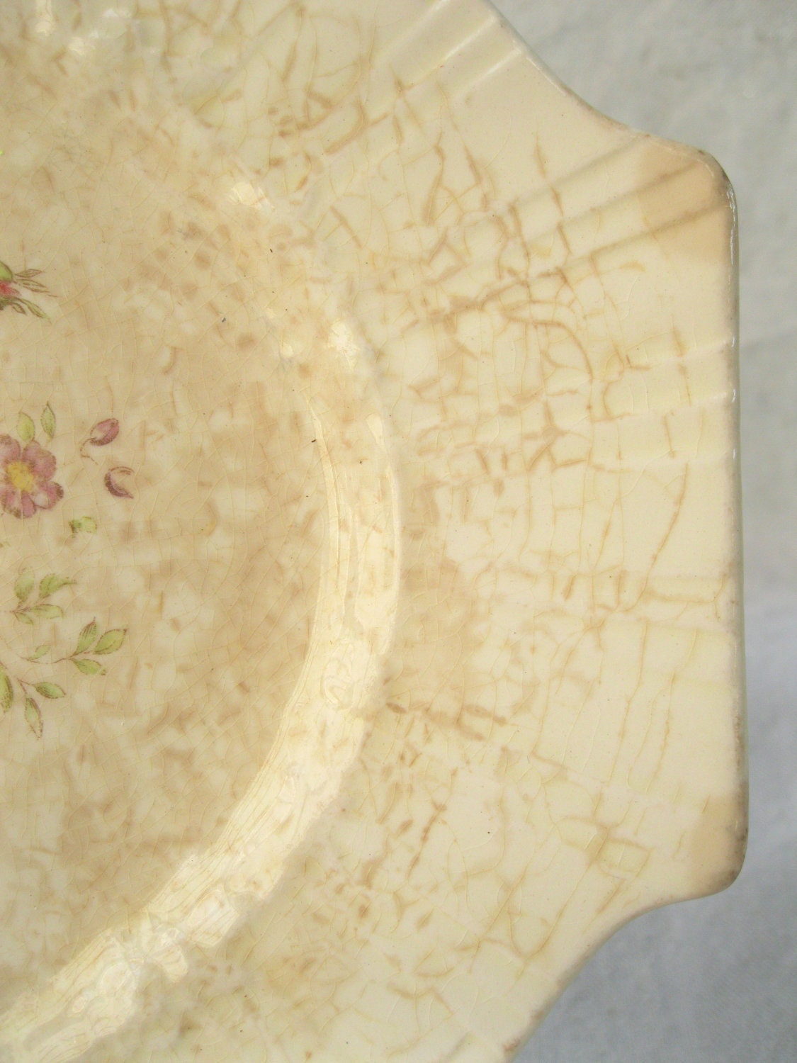 Vintage Platter-Serving-China-Homer Laughlin-Coronet Pink-Wild Hedgeroses from Tessiemay