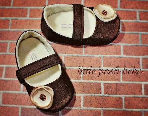 Toddler Shoes Risa Brown Mary Jane Booties (Size 5-13)