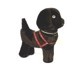 Vintage Mohair Velvet Dog with Floppy Ears
