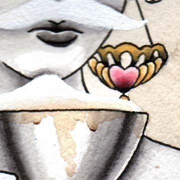 12X15 Tattoo Inspired Tribute to Coffee