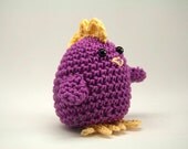Chicken Decor Pincushion Amigurumi - Bright Purple