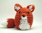 Pincushion Fox Amigurumi - Rust/Orange