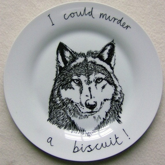 Biscuit Wolf side plate