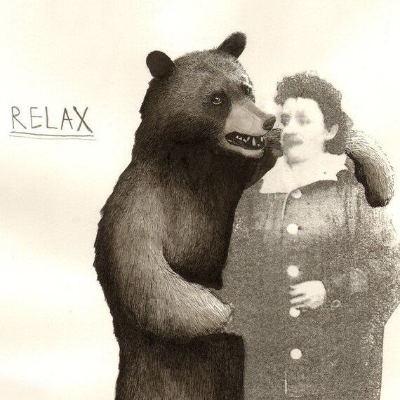 Bear And Granny print - 8x10