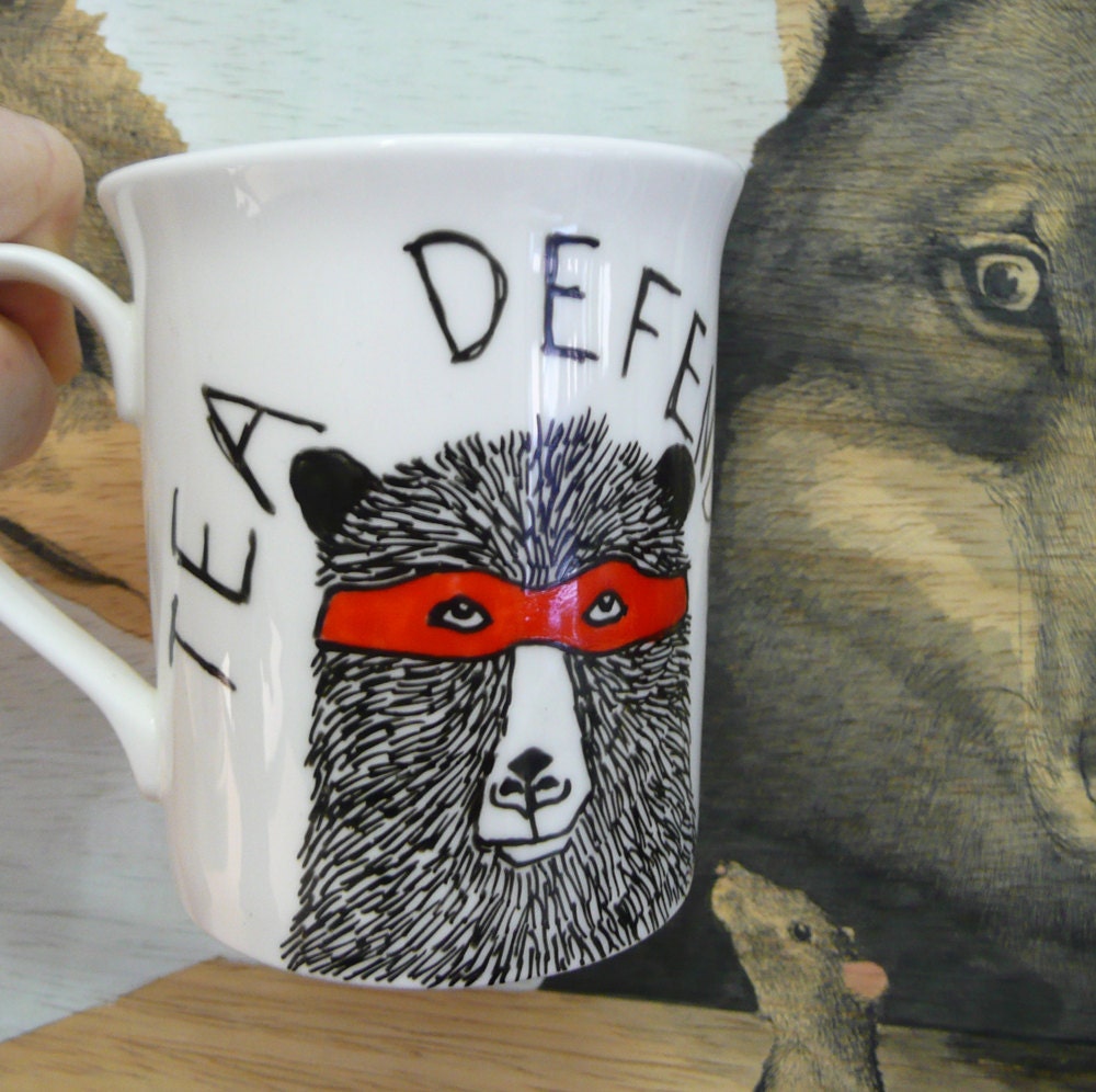 Hand Drawn Mug - Tea Defender