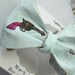 Pistol and Bullet Bowtie in Gray Jade Linen-Freestyle-Adjustable-Reversible-Hand Stiched