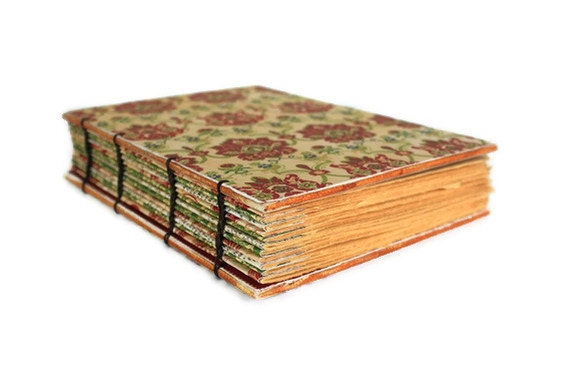 RESERVED FOR JUDY    Beautiful Red and Gold Handmade Journal