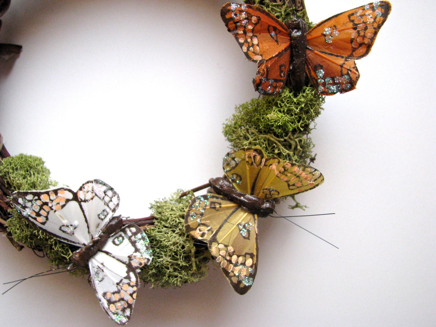 Woodland Butterfly Wreath with Moss