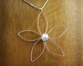 Modern SIMPLICITY - sterling silver lotus blossom necklace