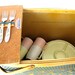 Picnic Basket Vintage Set Summer Food Hamper from AllieEtCie