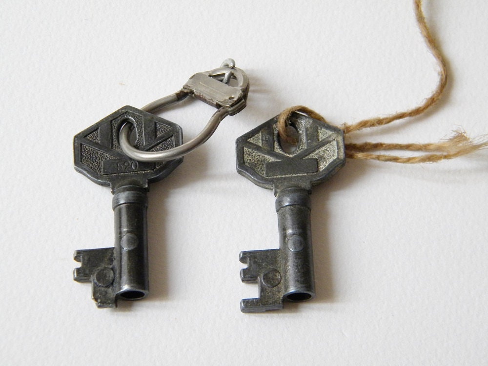 lock and key vintage french lock with two keys