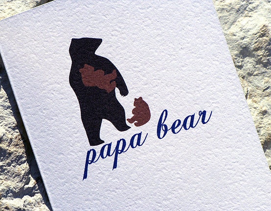 Fathers Day Card Papa Bear