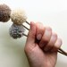 Rustic Gray Pom Pom Bouquet / 3 Handmade Craspedia Flowers For The Home