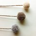 Rustic Gray Pom Pom Bouquet / 3 Handmade Craspedia Flowers For The Home