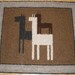 Llama fibre locker hooked wall hanging/rug DISCOUNTED