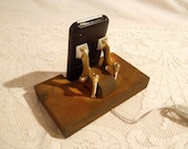 Super Sale Today - iPhone - iPod Dock -Charger and Sync Station - Rusty Finish - Brass style V1