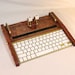 iPad Workstation - Keyboard - Tablet Dock - Oak - iPad, IPhone, Tablet Bluetooth Keyboard Computer Desktop Workstation