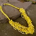 Ecuadorian Crocheted Yellow Beaded Necklace (Mercedes)