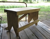 Utility Bench in Light Mustard Distressed