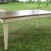 Farm Table - Primitive Style - in Distressed Cream and Warm Brown Stain