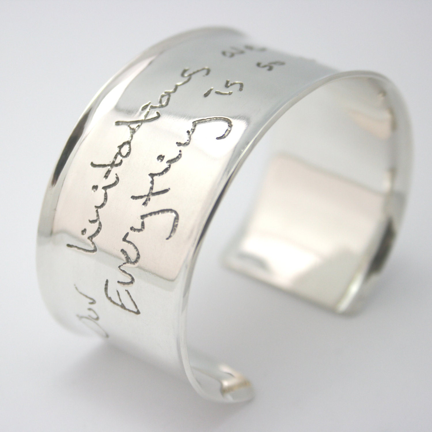 Personalized Cuff Bracelet with Your Handwriting