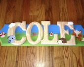 Woodland Animal Personalized Custom Name Sign