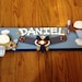 Custom Personalized Blue, Brown and Tan Airplane Name Plaque