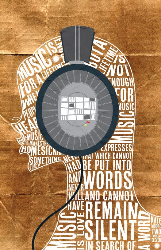 Stuck In Your Head - 11x17" Poster Print