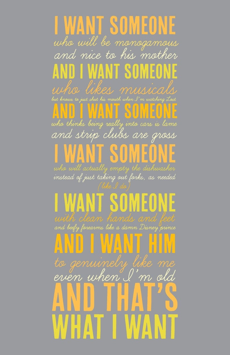 What Lemon Wants - Yellow - 11x17" Poster Print