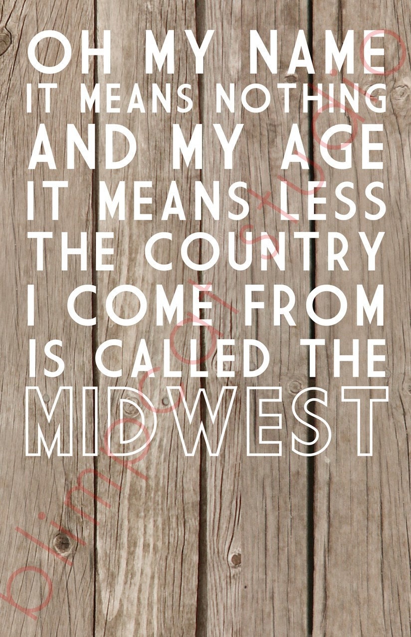 The Country I Come From - 11x17" Poster Print