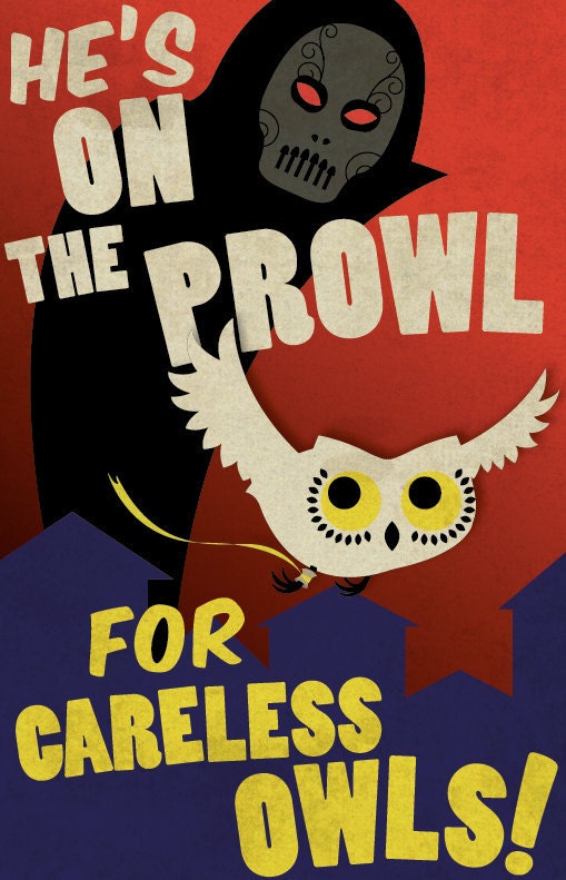Careless Owls - 11x17" Poster Print