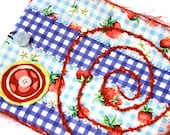 iPad Cover - Strawberries and Blue Gingham