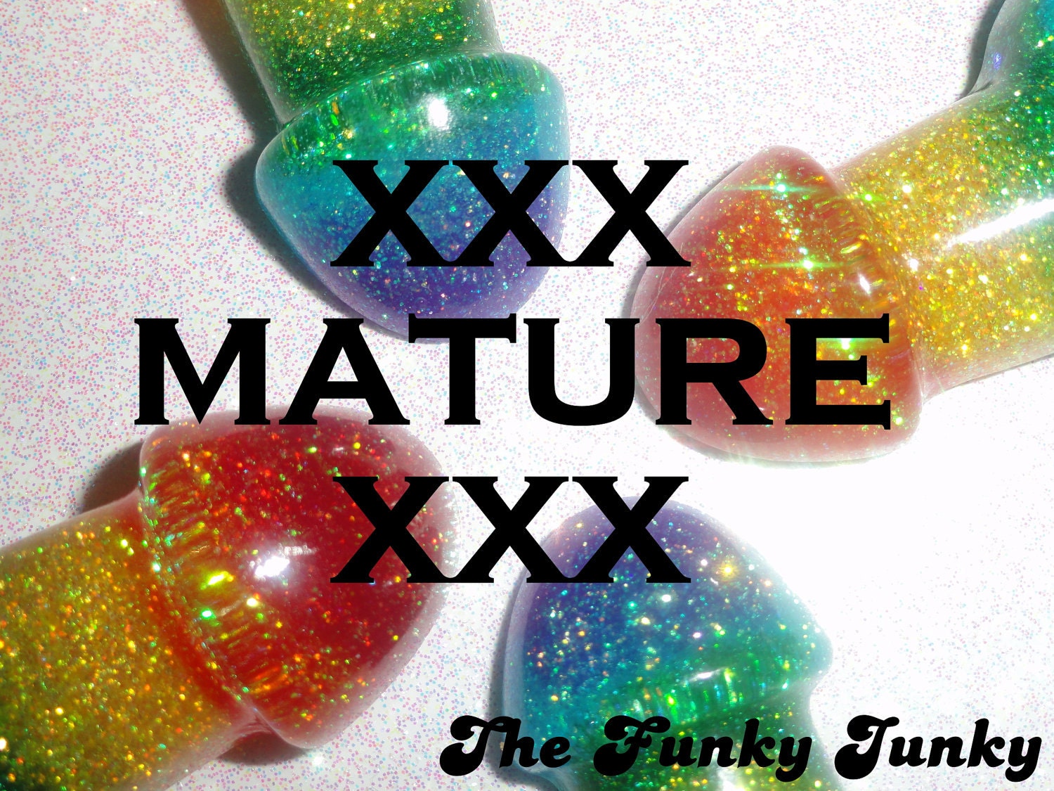 Rainbow Penis Pendant Necklace - Glitter Resin - GAY PRIDE - MATURE