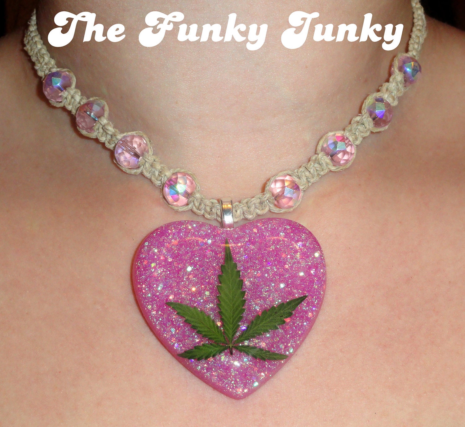 Pink Weed Heart