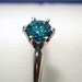 0.70 Carat CERTIFIED Blue Diamond Solitaire Engagement Ring 14K White Gold