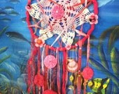 Felted Jellyfish  Mermaid Catcher called Pinky