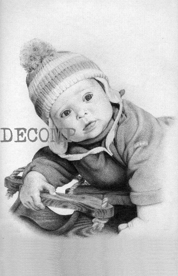 Portrait (single subject) 5" x 7" commissioned pets dog cat baby children child wedding grandparents family animals mothers fathers day