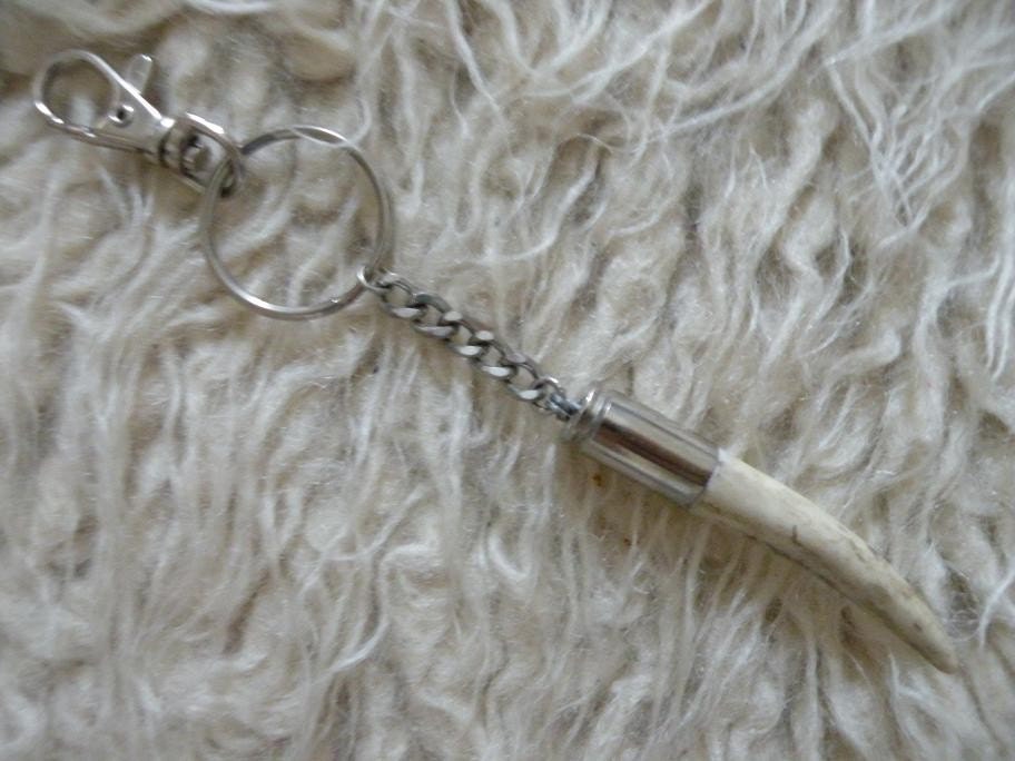 Antler tip bullet shell keychain key chain rustic recycled punk vintage upcycled organic nature found objects fathers day deer