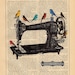 Upcycled Dictionary Page Upcycled Book Art Upcycled Art Print Upcycled Book Print Vintage Art Print A Singers Sewing Machine