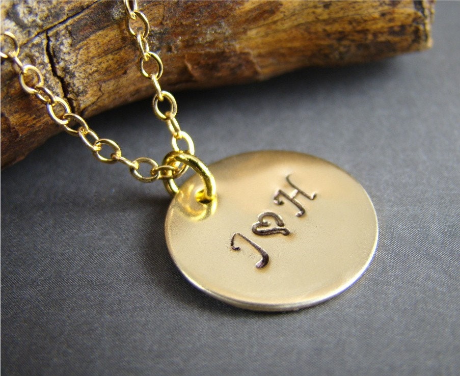 Personalized Gift for the Bride, Wedding Gift for Her, Bridal Shower Gift Idea, Gold Pendant Necklace, Love