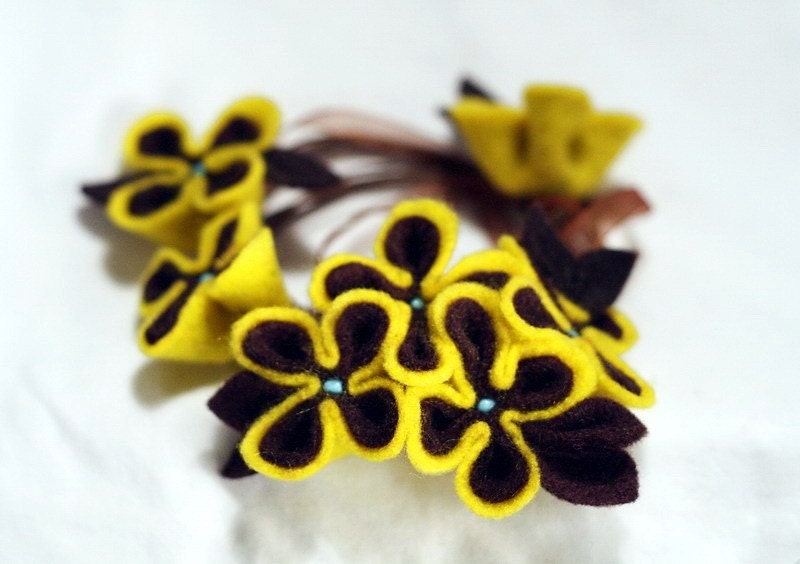 SALE Pansy Flower Necklace