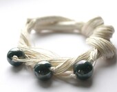 Ocean Green Linen Necklace